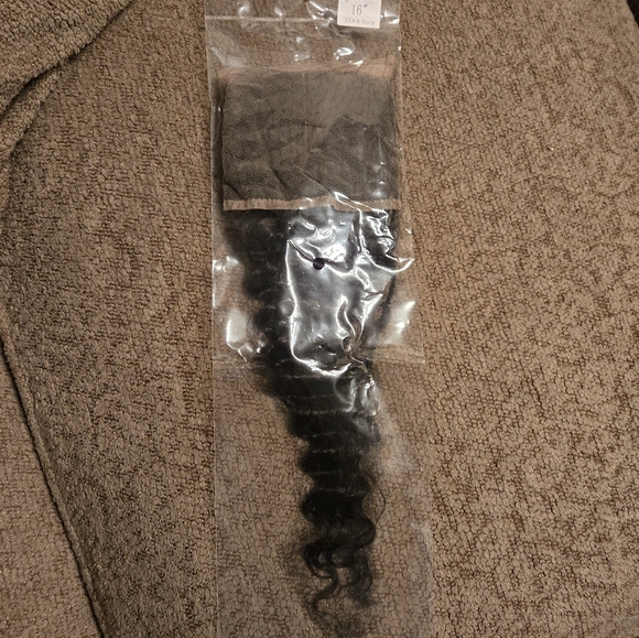 Deep Wave 13x4 Lace Frontal Closure Ear to Ear HD Lace Frontal Human Hair 16" 1B - Picture 7 of 8